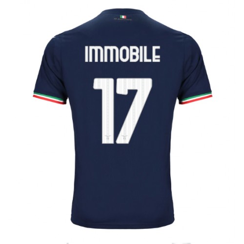 Fotballdrakt Herre Lazio Ciro Immobile #17 Bortedrakt 2023-24 Kortermet